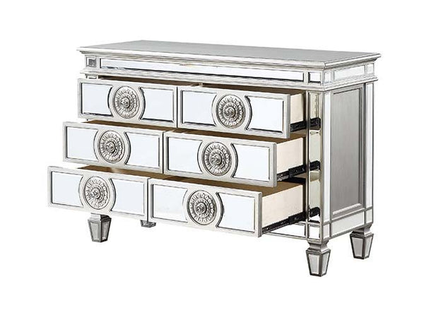  MDF Mirrored Tapered Leg Drawer: GLIDE Side Metal