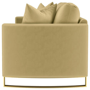 Corliss - Upholstered Curved Track Arm Sofa - Camel