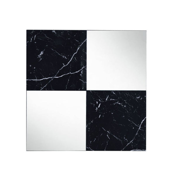  this Angwin wall mirror can be displayed as a square or in a diamond shape. By placing it behind the lamp to diffuse light