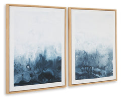 This wall art set instantly turns any blank space into an eye-catching display. Showcasing an abstract design in neutral hues of blue, these pieces are perfect for a blank entryway wall, a master suite or a boring bathroom, lending gallery-worthy appeal t