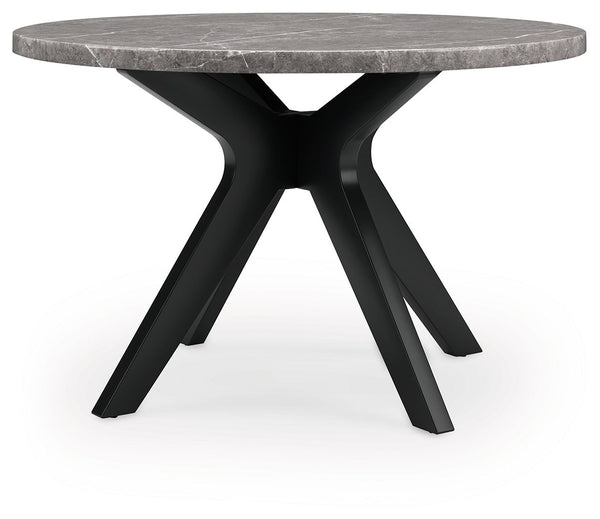 Glinari - Taupe / Black - 5 Pc. - Dining Room Table