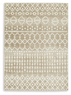 Inspired by ancient tribal patterns, this area rug showcases an eclectic mix of unique motifs in neutral hues. Its low pile height makes it ideal for high-traffic spaces. This area rug is machine washable for fuss-free cleaning.<br/><br/><b>Product Featur