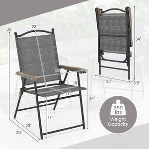 This is folding chair which is a perfect choice for your home  yard. Â  Made of steel frame  this lounge chair is durable and sturdy. The textile fabric material surface is UV  stain  crack  water and split resistant for extra durability  and you can easy
