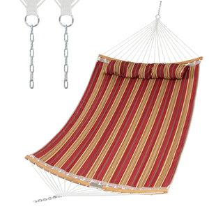 Fade-resistant polyester material ensures durability and comfort<br>Lying on the detachable pillow with a soft touch<br>More comfortable lying experience thanks to the spreader bars with curved design<br>Connectors of spreader bars avoid rusting<br>Stylis