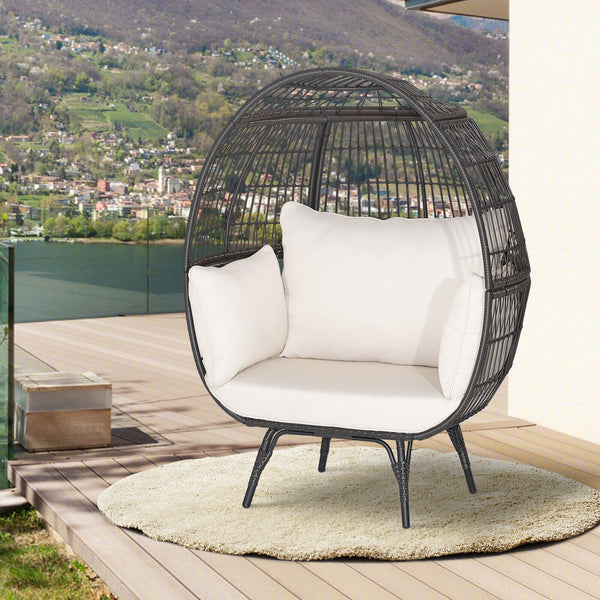 Ship in 2 boxes (box 1 includes screws)  may not arrive on the same day<br>Extra-wide opening for ample overhead expanse<br>Wrap you in a cozier structure thanks to its egg shape<br>Large space for you to curl up<br>Sturdy metal frame for 450 lbs max load