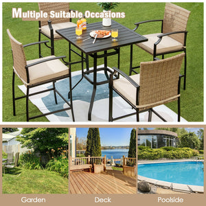 32" wide tabletop provides ample space for daily storage Well-coated and waterproof surface for easy maintenance High-grade steel resists well to rust  deformation and cracks Sturdy structure ensures high stability and 180 lbs strong load capacity Anti-sl