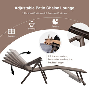 5 backrest angles and 2 footrest positions to meet various needs<br>Breathable and wearable seat fabric brings much comfort<br>Ergonomic design brings relaxation to your journey<br>Steel frame is not easy to rust and are of high durability<br>Stable trian