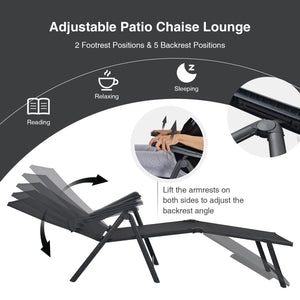 5 backrest angles and 2 footrest positions to meet various needs<br>Breathable and wearable seat fabric brings much comfort<br>Ergonomic design brings relaxation to your journey<br>Steel frame is not easy to rust and are of high durability<br>Stable trian