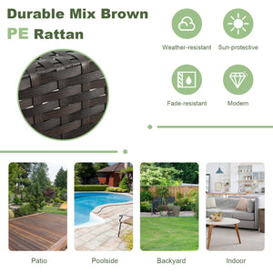 Enjoy your comfortable relaxing time with these 2 patio bar stools! Â  Featuring a modern simple appearance  these high bar stools are suitable for the indoors with different furnishing styles  as well as varieties of outdoor places  such as backyard  pat
