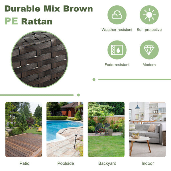 Enjoy your comfortable relaxing time with these 2 patio bar stools! Â  Featuring a modern simple appearance  these high bar stools are suitable for the indoors with different furnishing styles  as well as varieties of outdoor places  such as backyard  pat