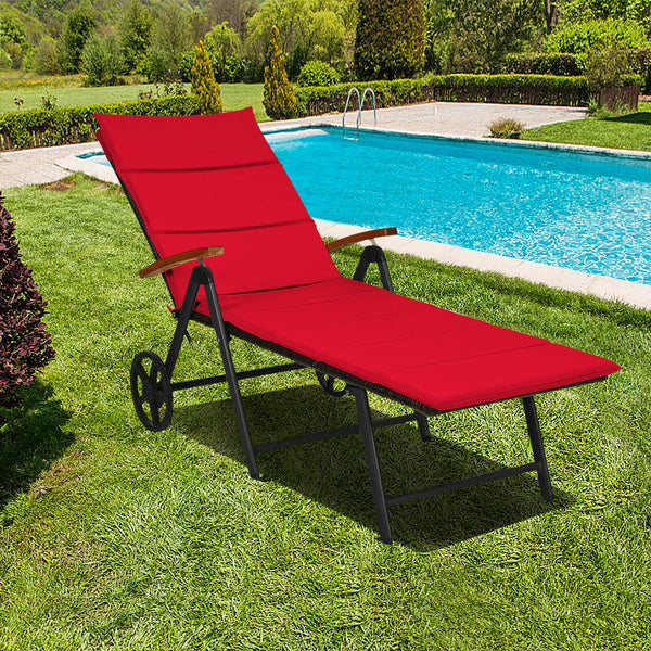 Do you want to enjoy the baptism of the sun on the wide sandy beach? This outdoor rattan lounges is perfect choice for your sunbathing and outdoor enjoyment. Â  This rattan lounge chair is made of high quality PE rattan and aluminum frame  holding up to 3