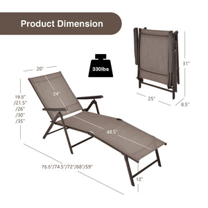 5 backrest angles and 2 footrest positions to meet various needs<br>Breathable and wearable seat fabric brings much comfort<br>Ergonomic design brings relaxation to your journey<br>Steel frame is not easy to rust and are of high durability<br>Stable trian