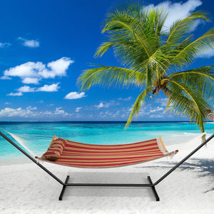 Fade-resistant polyester material ensures durability and comfort<br>Lying on the detachable pillow with a soft touch<br>More comfortable lying experience thanks to the spreader bars with curved design<br>Connectors of spreader bars avoid rusting<br>Stylis
