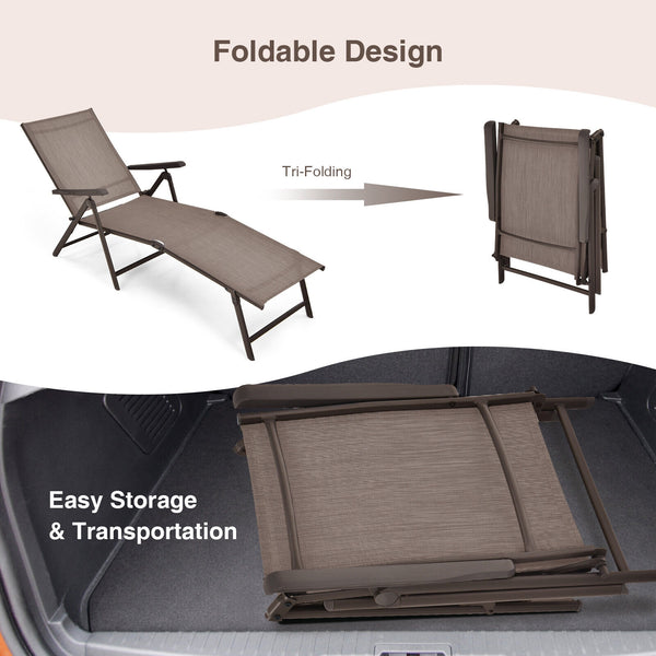 5 backrest angles and 2 footrest positions to meet various needs<br>Breathable and wearable seat fabric brings much comfort<br>Ergonomic design brings relaxation to your journey<br>Steel frame is not easy to rust and are of high durability<br>Stable trian