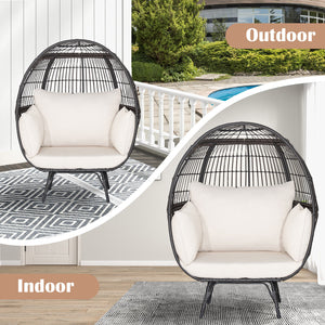 Ship in 2 boxes (box 1 includes screws)  may not arrive on the same day<br>Extra-wide opening for ample overhead expanse<br>Wrap you in a cozier structure thanks to its egg shape<br>Large space for you to curl up<br>Sturdy metal frame for 450 lbs max load