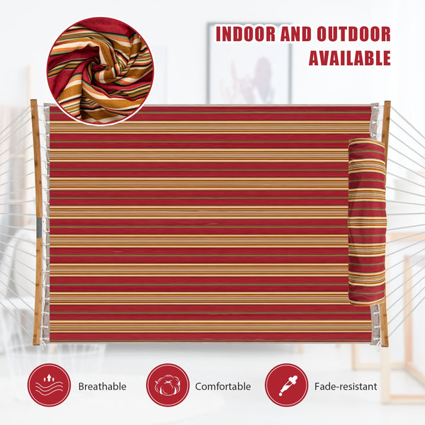 Fade-resistant polyester material ensures durability and comfort<br>Lying on the detachable pillow with a soft touch<br>More comfortable lying experience thanks to the spreader bars with curved design<br>Connectors of spreader bars avoid rusting<br>Stylis
