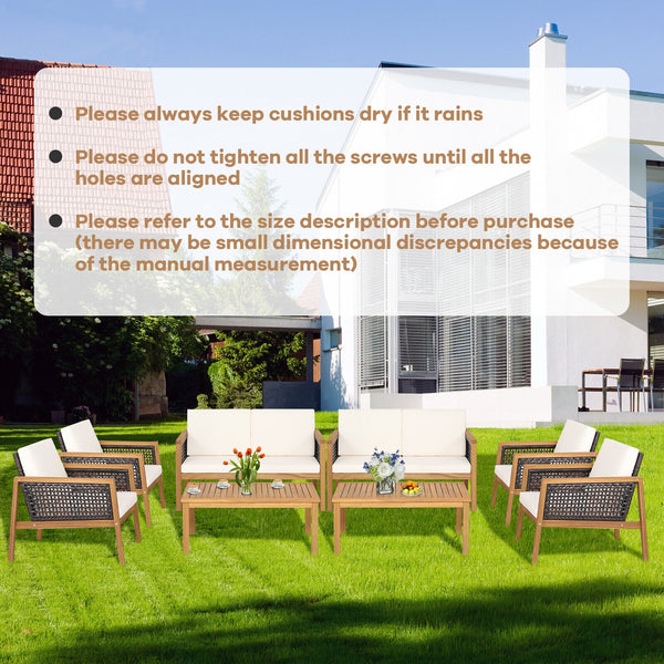Come with 2 packages  may arrive separately <br>High quality acacia wood for steady performance and rustic touch <br>Withstand weather variations thanks to its all-weather mix of brown PE rattan <br>Bring a soft sitting experience with breathable and thic