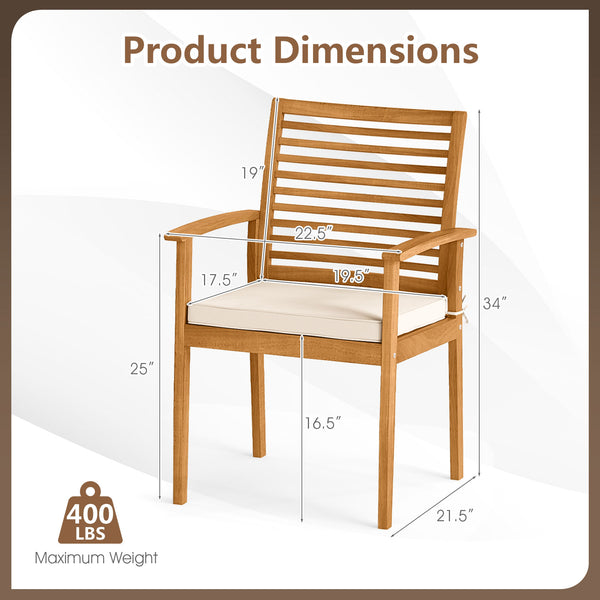 Acacia wood frame is sturdy  long-lasting and non-deformable<br>Soft sponge filling will relieve the pressure on your hip<br>Ergonomic backrest can fit the body of your contour<br>Armrests offer added relaxation for leisure time<br>Zippered cover is detac