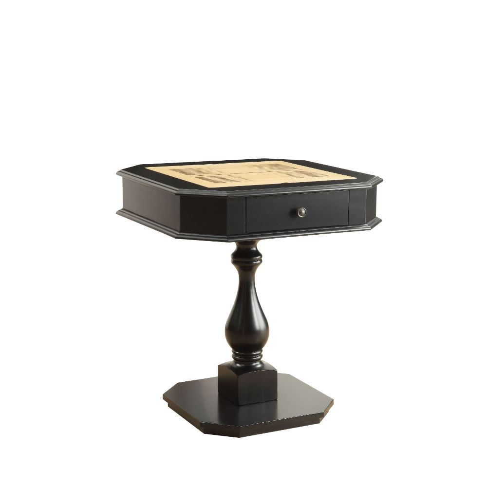 Add an heirloom story to your room with the Bishop game table. The chess can be stored in the drawer when not playing, and the table can be used for entertaining or serving. The clipped corners add a sense of traditional craftsmanship while eliminating sh