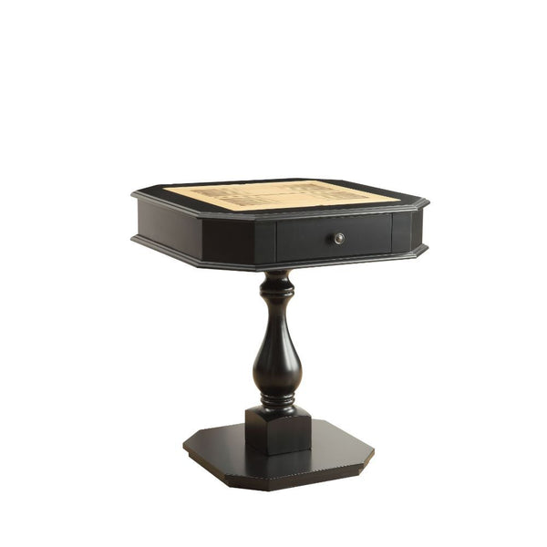  and the table can be used for entertaining or serving. The clipped corners add a sense of traditional craftsmanship while eliminating sh