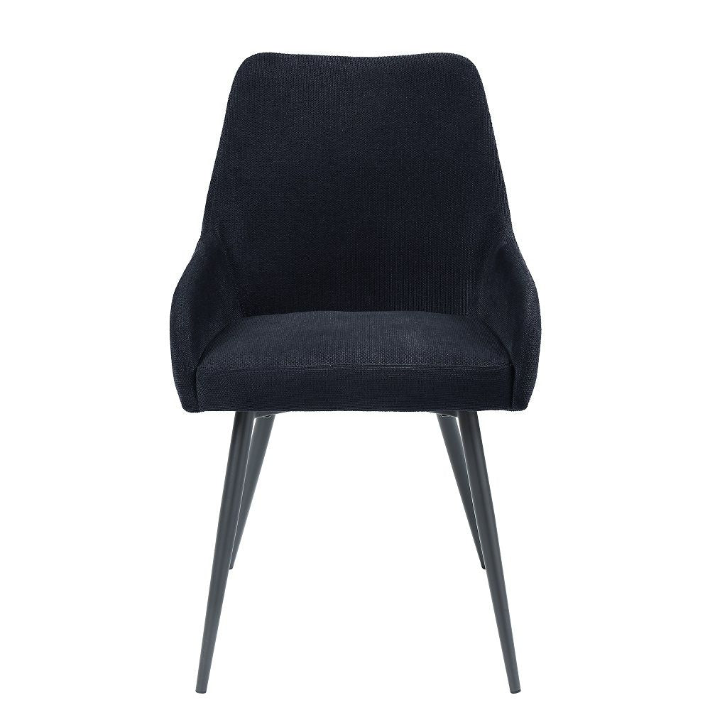 Round Dining TableFixed Table TopCone Style BaseUpholstered ChairLow Armrest