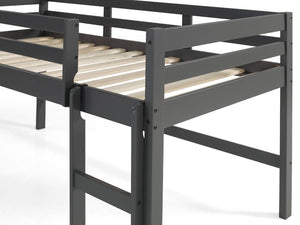 Lara - Twin Loft Bed - Gray Finish