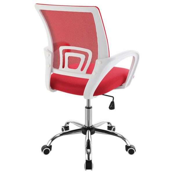 Felton - Upholstered Adjustable Home Office Desk Chair - Red