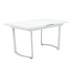 Modern and sophisticated, the Palton dining table offers an extension leaf that will add much-needed tabletop space for guests and additional workspace. The white high gloss finish