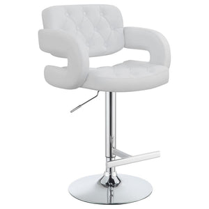 Brandi - Adjustable Bar Stool - Chrome And White