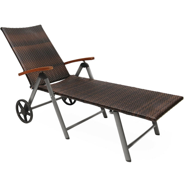 Sturdy aluminum construction holds up to 385 lbs<br>Ergonomic backrest with armrest fits your body curve to a better enjoyment<br>Soft non-woven cushion  provides a more comfortable relax<br>Environmentally friendly PE rattan  breathable and waterproof  s