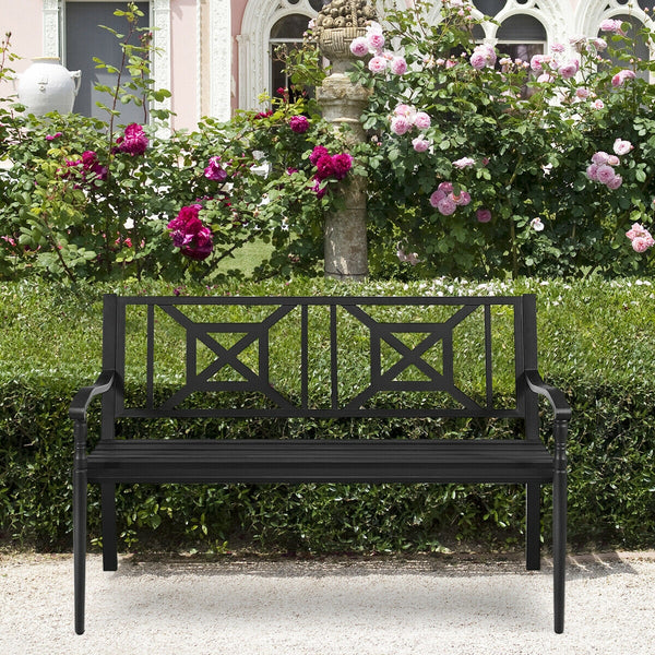 The spacious seat can hold up to 2-3 people<br>Smooth surface is easy to clean and maintain<br>Sturdy all-steel design for durability and stability<br>The elegant front legs give the bench a classic style<br>Non-slip pads prevent the floor from being scra