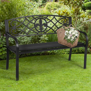 The spacious seat can accommodate 2-3 adults<br>Exquisite backrest gives the bench a modern look<br>Perfect for garden  park  deck  backyard  balcony  etc<br>Non-slip pads prevent the floor from being scratched<br>Solid legs and sturdy structure offers po
