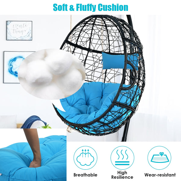 Rugged frame ensure the stability<br>Combined with non-slip pads for increased stability<br>Comfortable pillow and cushion are included for enhanced comfort<br>Safety hook and hanging chain provide better balance<br>Widely used indoor or outdoor<br>Relax 