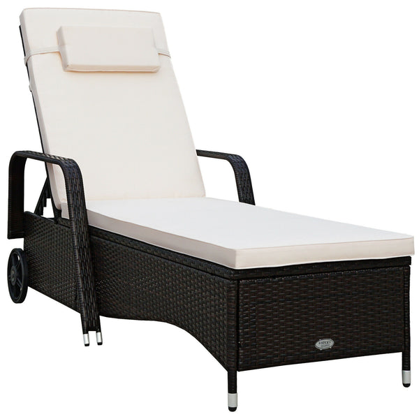 6-position adjustable backrest for recliner allows you to sit up  lean back  or lay down<br>Cushions are filled with thick sponge gives softness for ultimate seating comfort<br>High-quality PE rattan and solid metal frame are sturdy enough to withstand yo