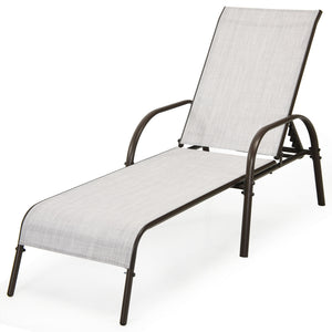 Don't leave the lounge chairs outside in raining days for prolonging its' using life <br>Made of Sun-proof and breathable fabric for long-lasting use <br>Powder coated steel frame provides sturdy support <br>Thick legs and anti-slip pads provide extra sta