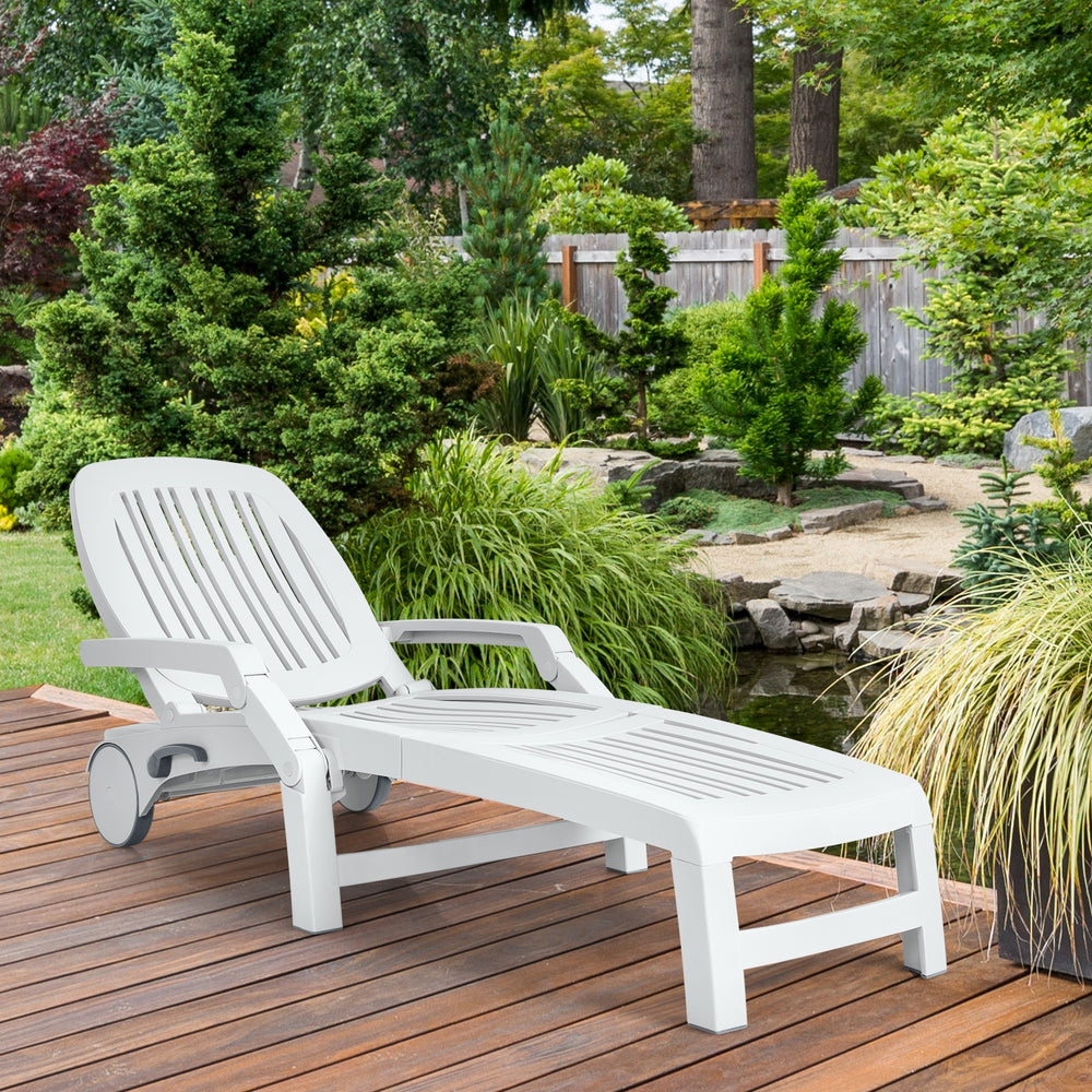 This sun lounger is your best choice for outdoor recreation. The backrest is adjustable for 6 angles so that you can customize the angle you want according to your needs. Â  The folding design is specially designed for you to save storage space when not i
