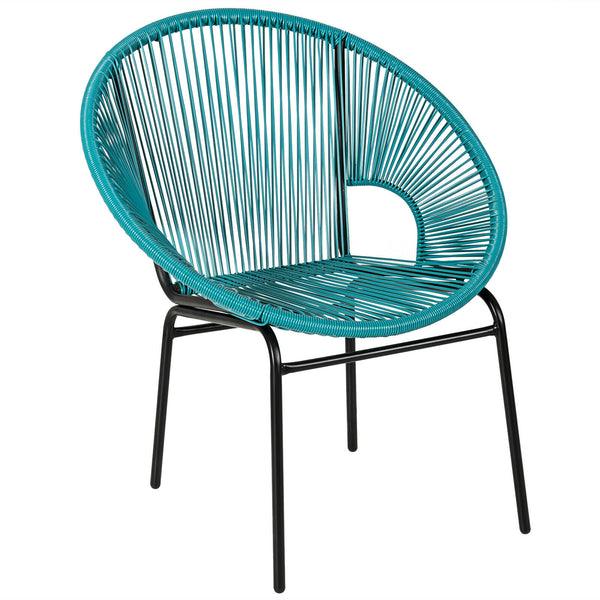 Constructed with sturdy steel pipe featuring high solidness and stability while also being waterproof <br>Made of high-quality plastic rope which has excellent weather resistance and is suitable for outdoor use <br>Chairs with ergonomic backrest for ultra