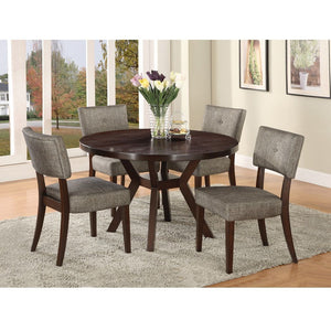  or upscale breakfast nook. This dining table measures 48 inches around