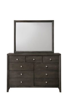 Evan-Dresser/ Mirror-Gray<h4><b>Evan - Dresser - Gray</b></h4> <table width="100%"><colgroup><col style="width: 30%"> <col style="width: 70%"> </colgroup> <tbody> <tr> <td>Dimensions</td> <td> 55.12"L x 16.42"D x 38.15"H</td> </tr> <tr> <td>Weight</td> <t