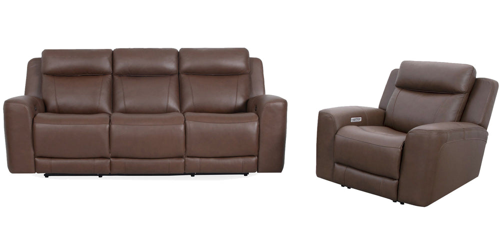 Introducing our comfortable and convenient Calgary sofa, designed with relaxation in mind. Calgary features power recline and headrest controls, allowing you to adjust your seating position easily. The over-padded headrests provide extra comfort, and the 