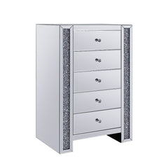 The Noralie Console Table will give any room a touch of glamour. This contemporary table is fully mirrored with a stunning mirror top and a faux diamond inlay on each leg of its sled base. Use this unique piece as the perfect accent for any room Decor. Fi