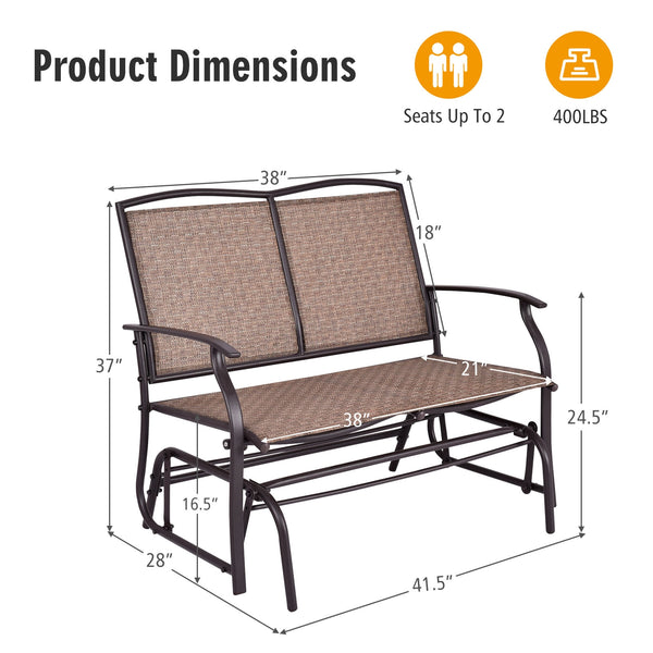 Don't place it outside in rainy days <br>Simple  Functional And Stylish <br>Sturdy  Firm And Durable to keep a long time use <br>Comfortably Seats For Two People <br>Offers Comfortable And Relaxation <br>Suitable For Both Indoor And Outdoor <br>4 Fixed Ch