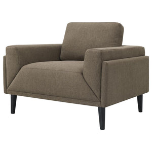 Rilynn - Upholstered Track Arm Accent Chair - Brown
