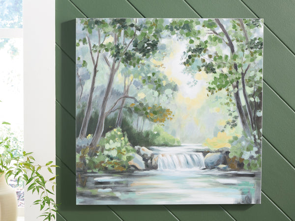  ushering the peaceful vibe of nature into your home. The hand-painted landscape is sure to make an impression in your living