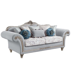 Create a more luxurious and comfortable living room with this classic Pelumi sofa. This living room sofa features a wooden design with platinum wooden trimmings. The sofa comes with pocket coil seating for comfort. The back is cushioned and designed with 