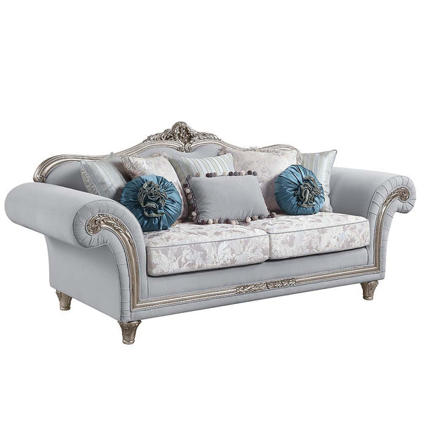 Create a more luxurious and comfortable living room with this classic Pelumi sofa. This living room sofa features a wooden design with platinum wooden trimmings. The sofa comes with pocket coil seating for comfort. The back is cushioned and designed with 