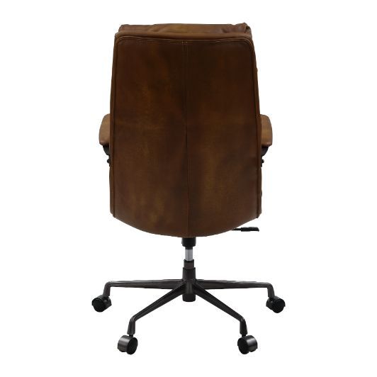 KD Adjustable Seat Height Upholstered Seat and Back Cushion Swivel Chair(360 Degree) Seat Cushion Thickness: 8-"<br/><br/><b>Product Features</b><ul><li>Case: 1Pc/1Ctn</li><li>Finish: Sahara Leather</li><li>Style: Industrial</li><li>Materials: Composite W
