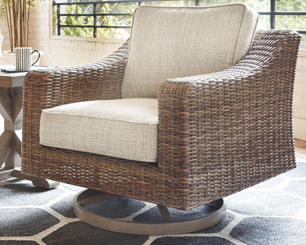  this swivel lounge chair elevates the art of alfresco living. Beautiful and durable enough for indoor and outdoor use