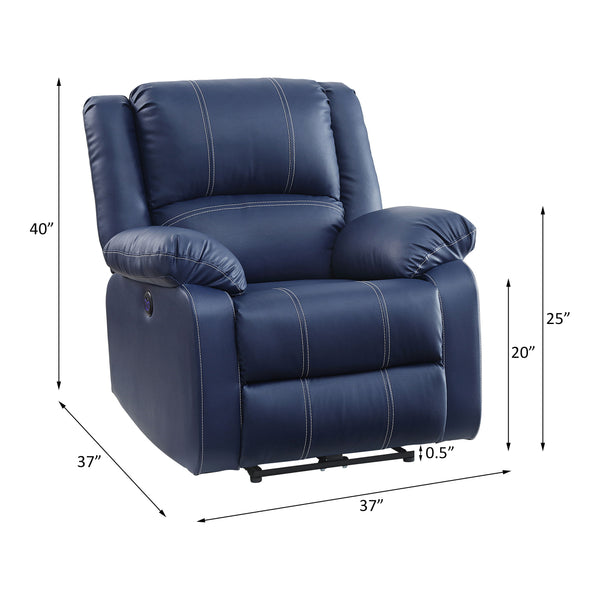 Zuriel - Recliner - Blue PU