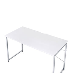 Tennos - Writing Desk - White & Chrome Finish